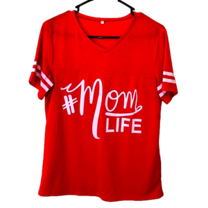 Pink “#Mom Life”  T-Shirt